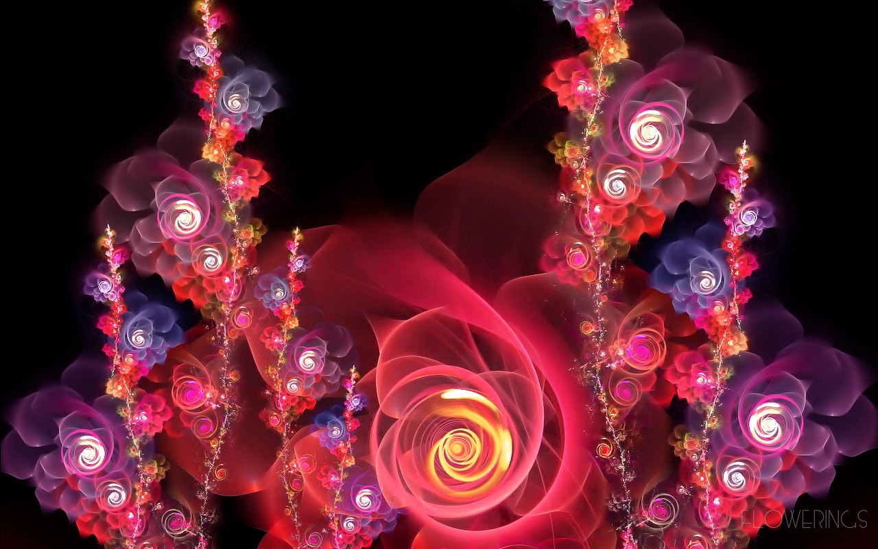 3D Dream květinové tapety Abstract #5 - 1280x800