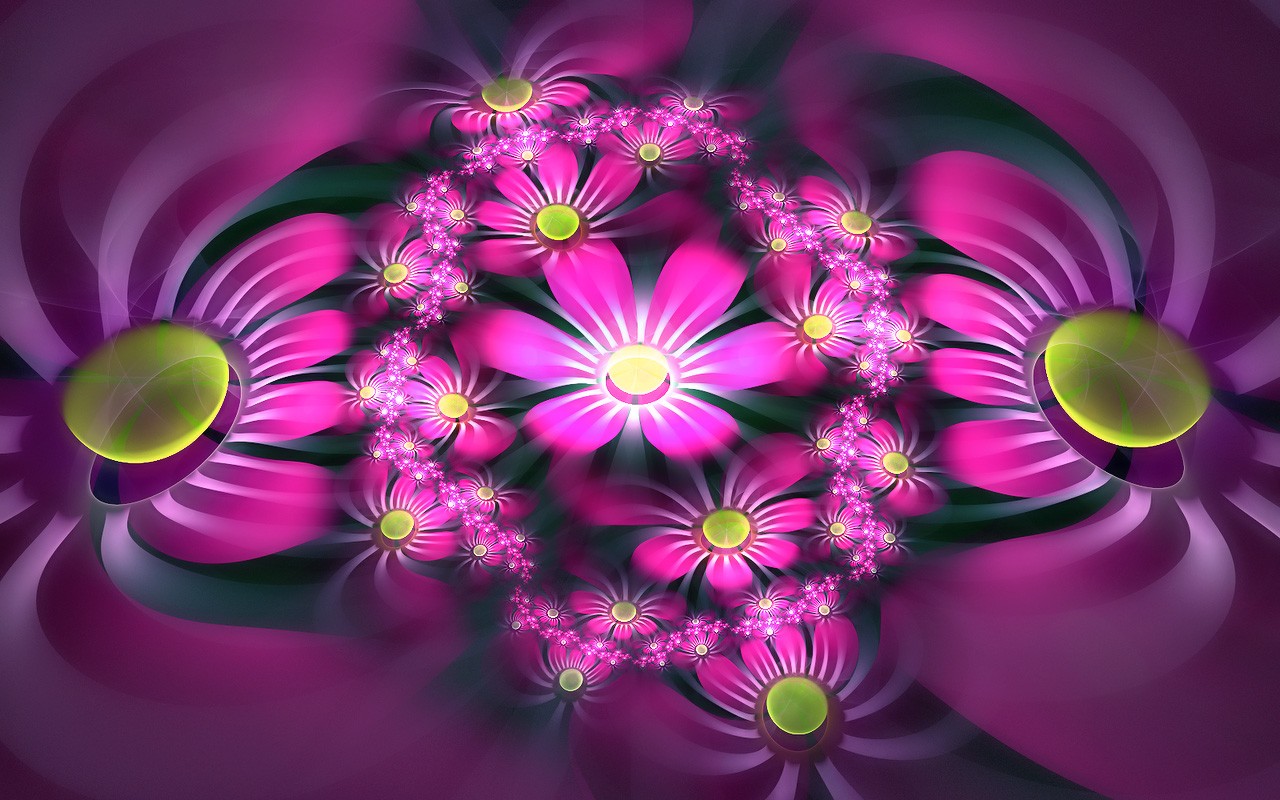 3D Dream květinové tapety Abstract #6 - 1280x800