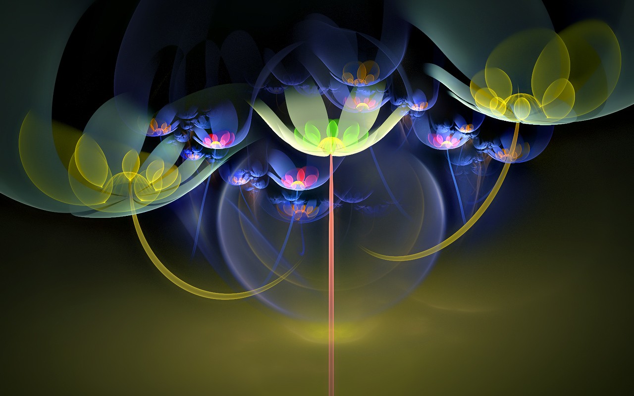 3D Dream květinové tapety Abstract #8 - 1280x800