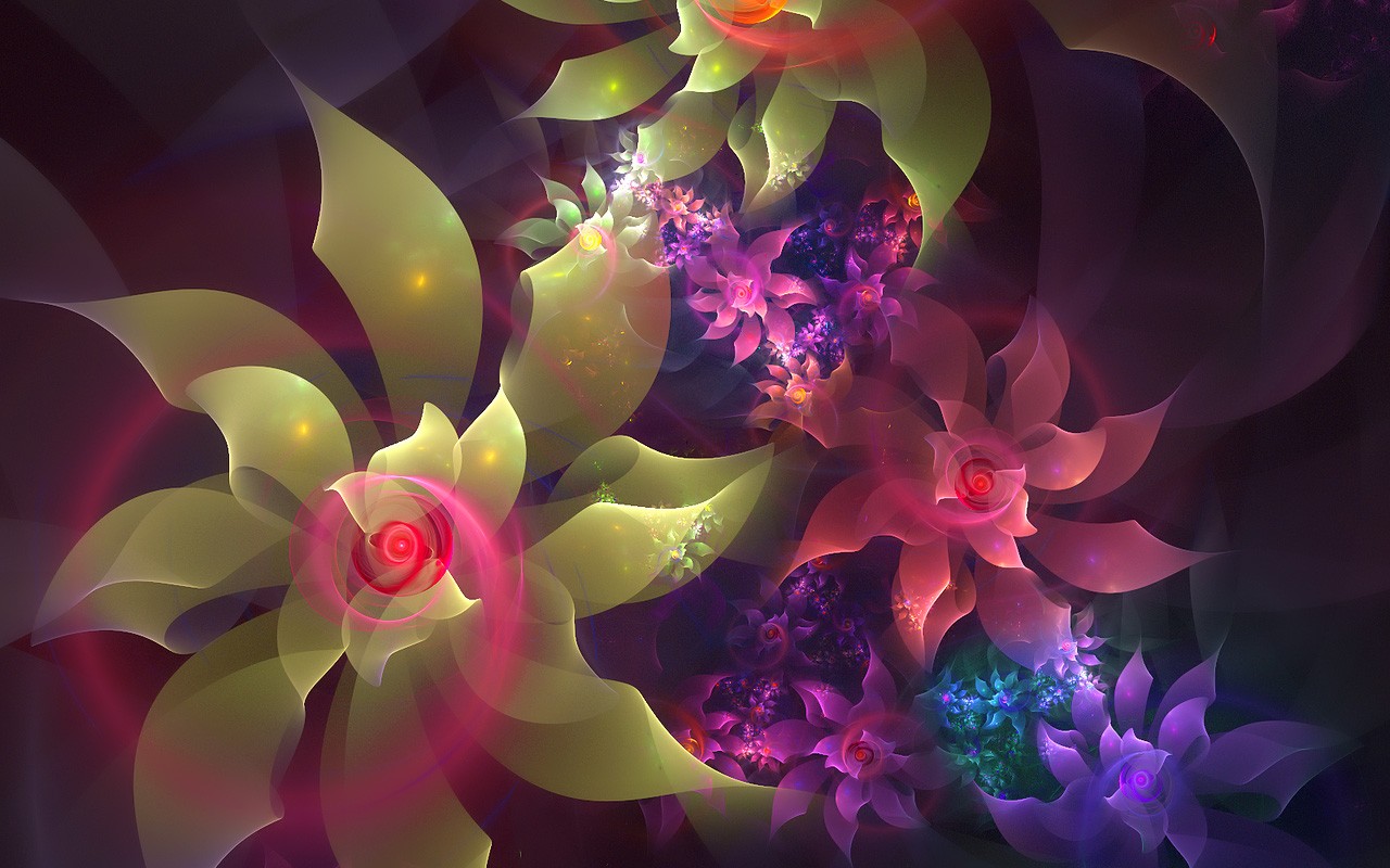 3D Dream flower wallpaper Abstract #12 - 1280x800