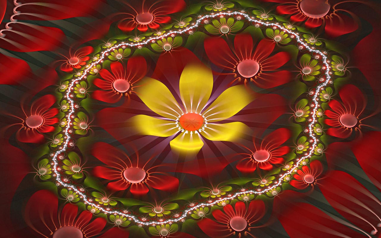 3D Dream květinové tapety Abstract #15 - 1280x800