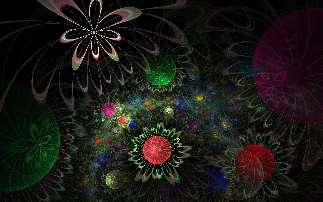3D Dream květinové tapety Abstract #28 - 1280x800