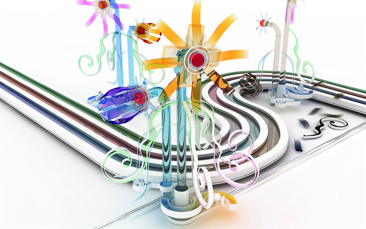 3D Design Wallpaper (2) #2 - 1280x800