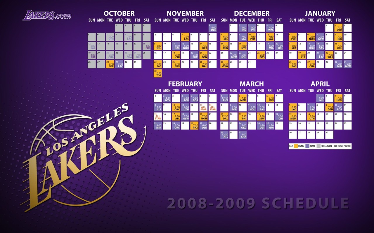 Los Angeles Lakers Fond d'écran officiel #1 - 1280x800