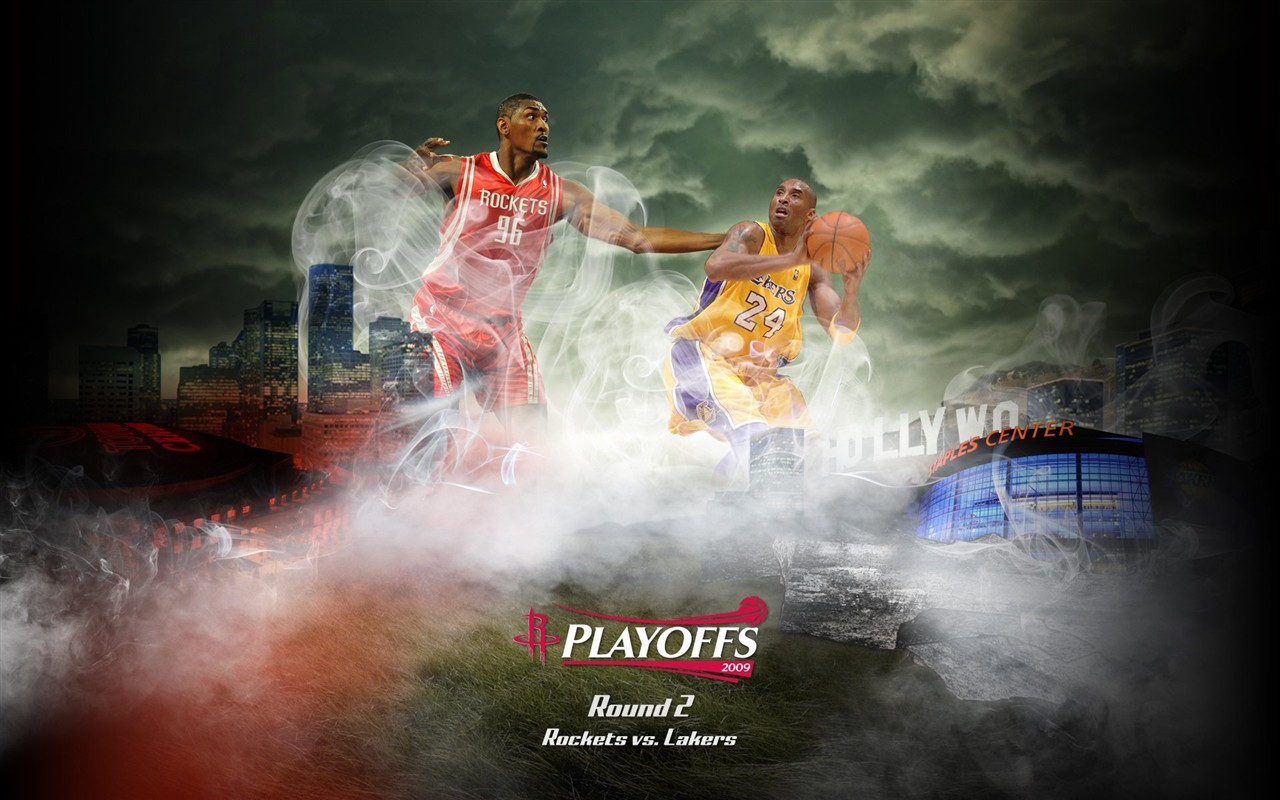 NBA Houston Rockets 2009 Playoff-Tapete #2 - 1280x800