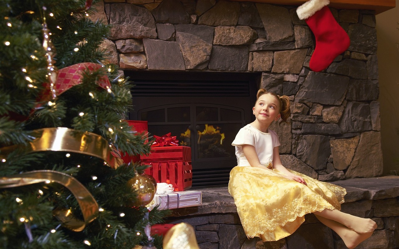 La gente celebra la Navidad Fondos de Inicio #24 - 1280x800