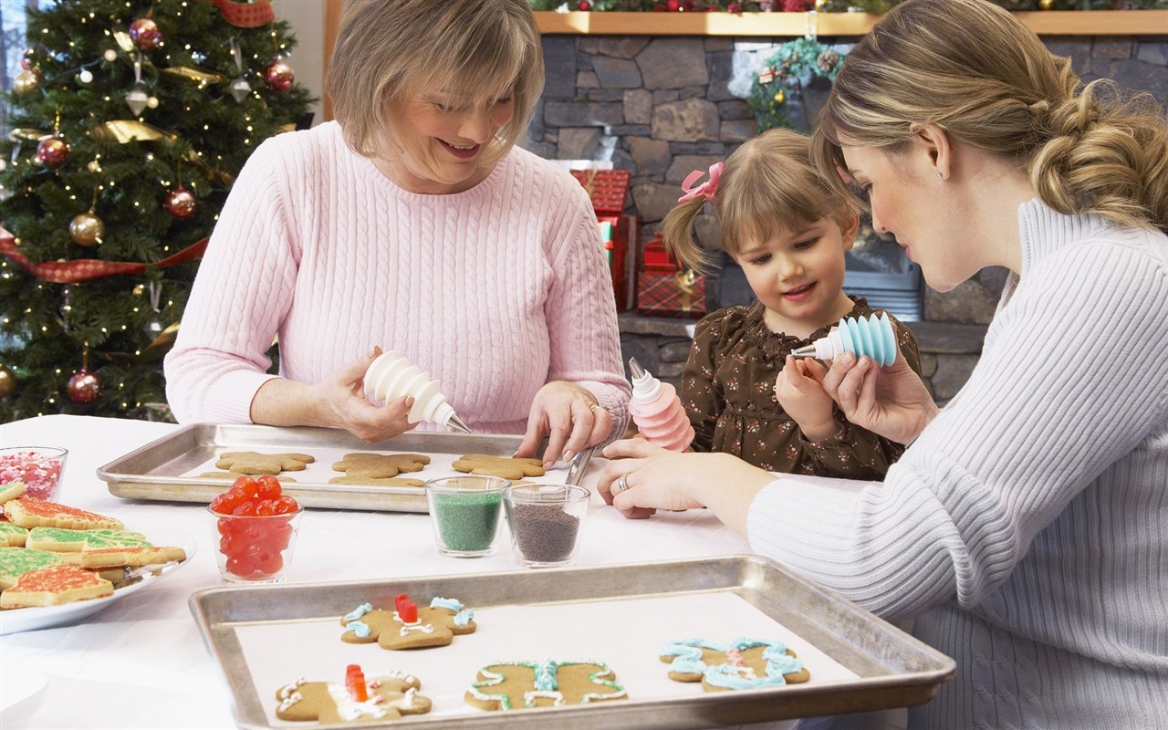 La gente celebra la Navidad Fondos de Inicio #27 - 1280x800