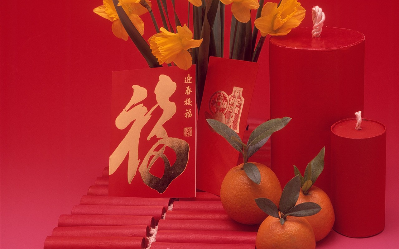 China Wind festive red wallpaper #9 - 1280x800