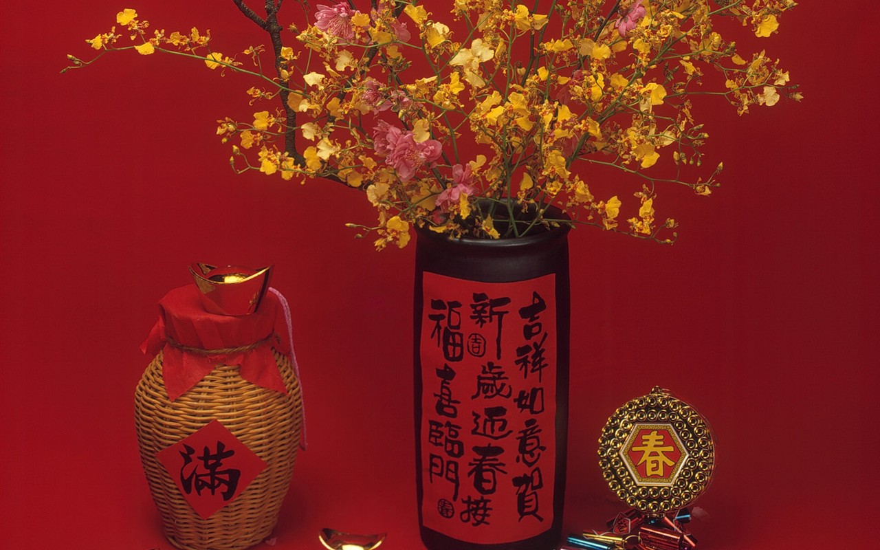China Wind festive red wallpaper #11 - 1280x800