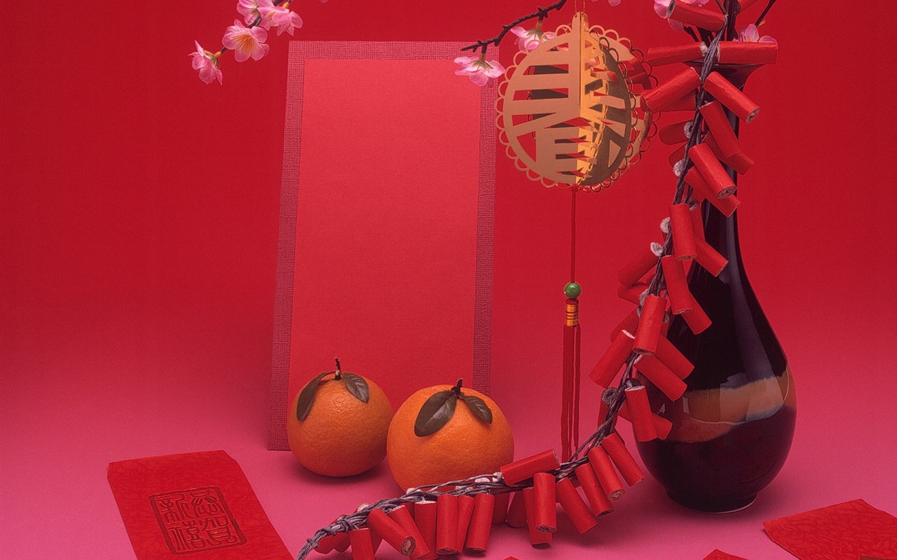 China Wind festive red wallpaper #32 - 1280x800