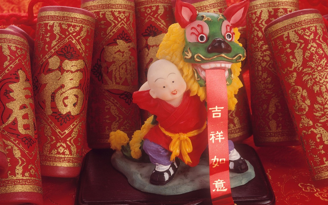 Čína Vítr slavnostní červená tapeta #55 - 1280x800
