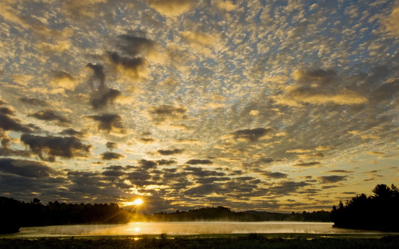 krásný východ slunce a západ slunce tapety #17 - 1280x800
