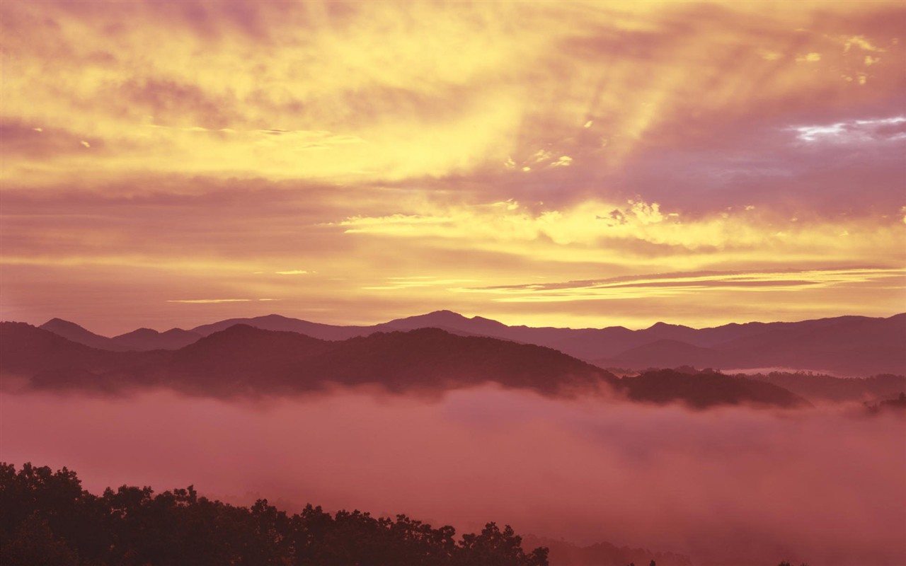 Beautiful sunrise and sunset wallpaper #28 - 1280x800