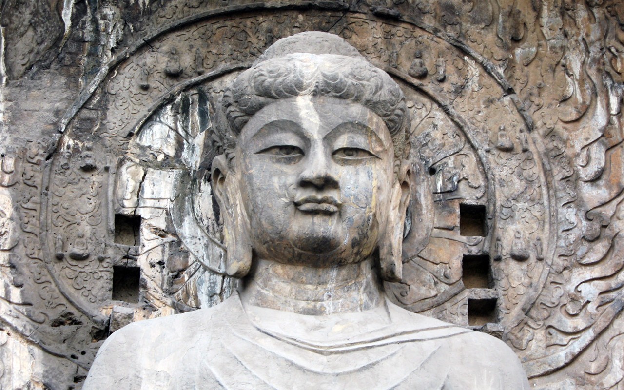 Luoyang, Longmen jeskyně Wallpaper #1 - 1280x800