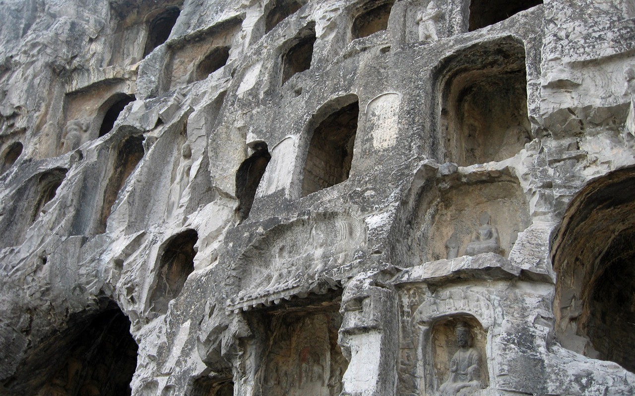 Luoyang, Longmen jeskyně Wallpaper #7 - 1280x800