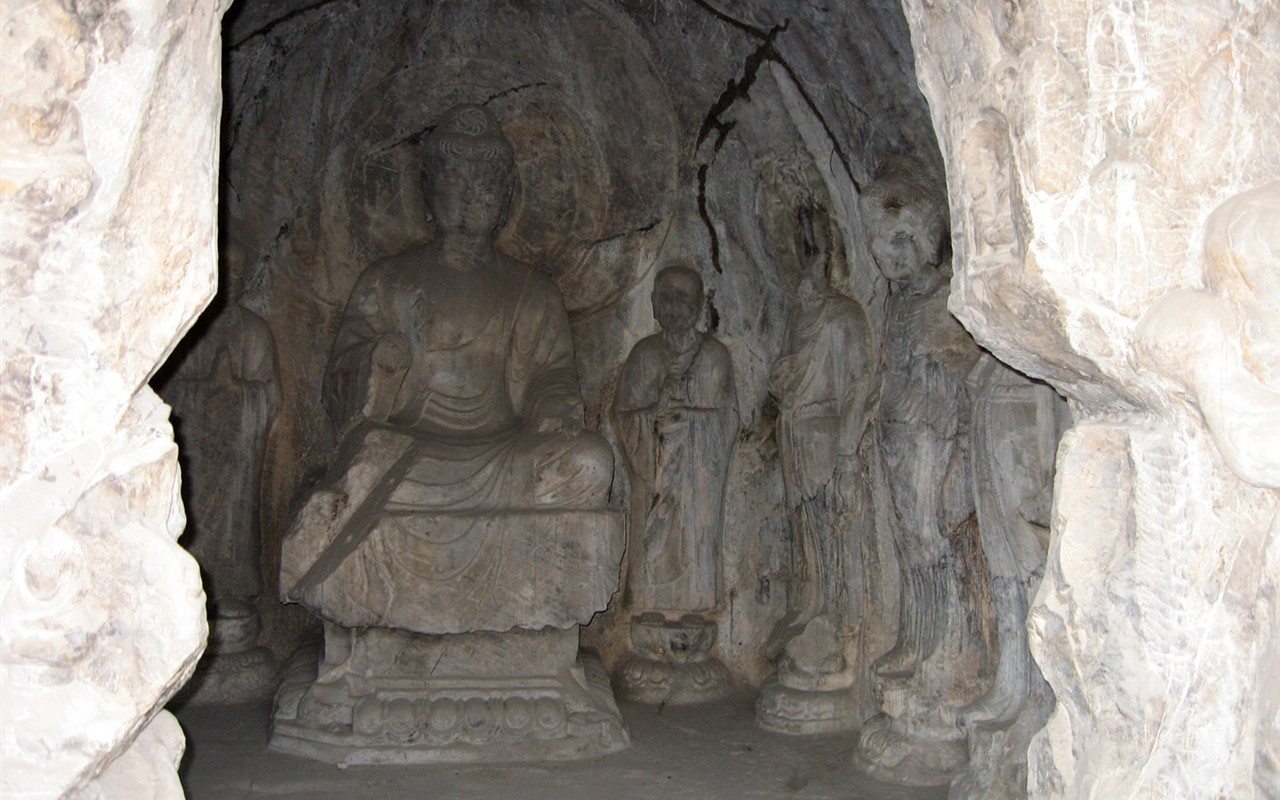 낙양, Longmen의 Grottoes는 배경 화면 #26 - 1280x800