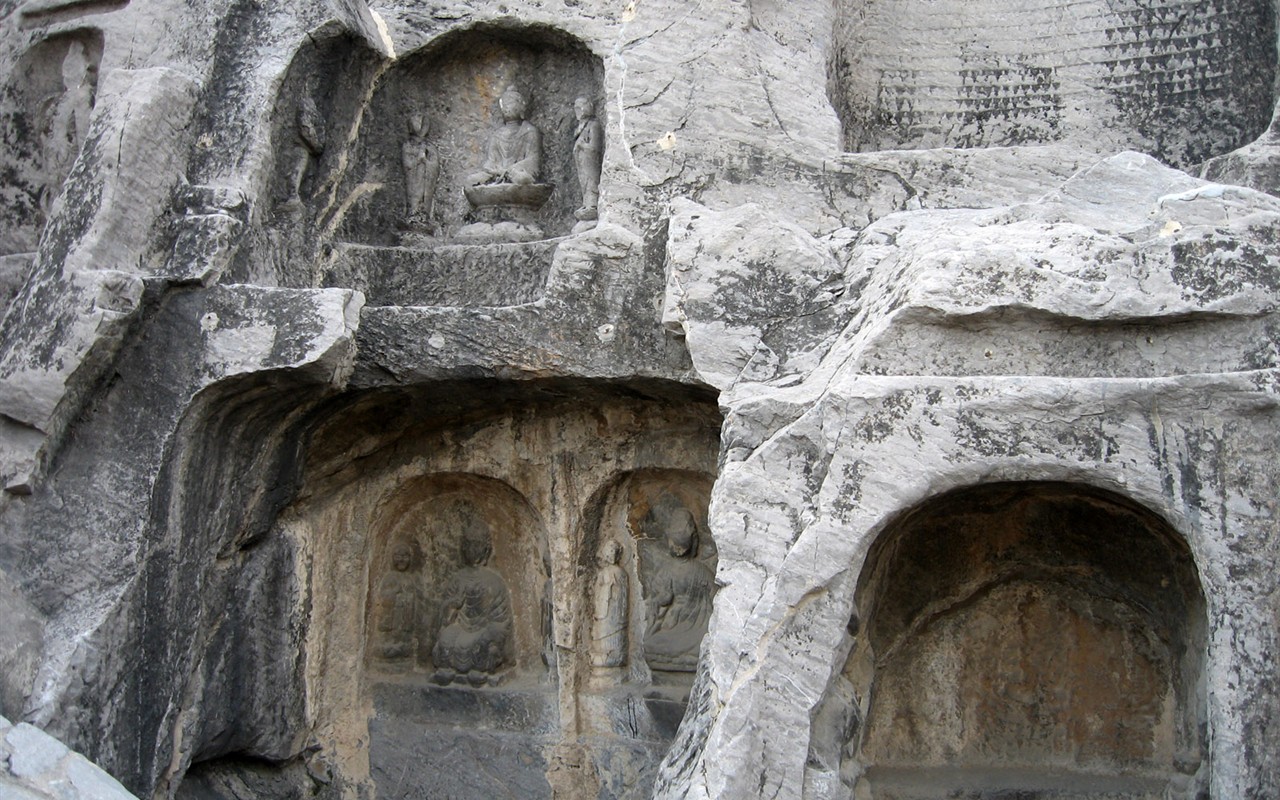 낙양, Longmen의 Grottoes는 배경 화면 #32 - 1280x800