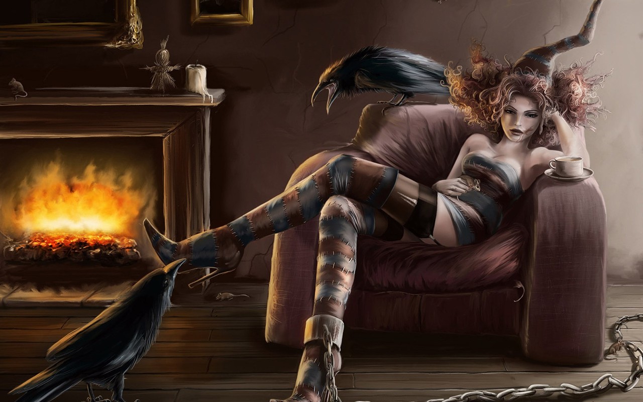 CG ilustrace ženy wallpaper fantasy #6 - 1280x800