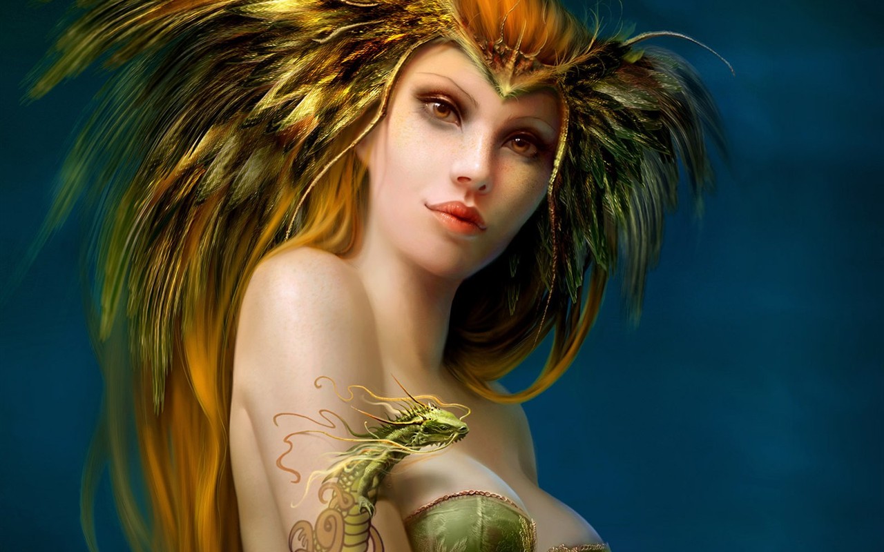 CG ilustrace ženy wallpaper fantasy #11 - 1280x800