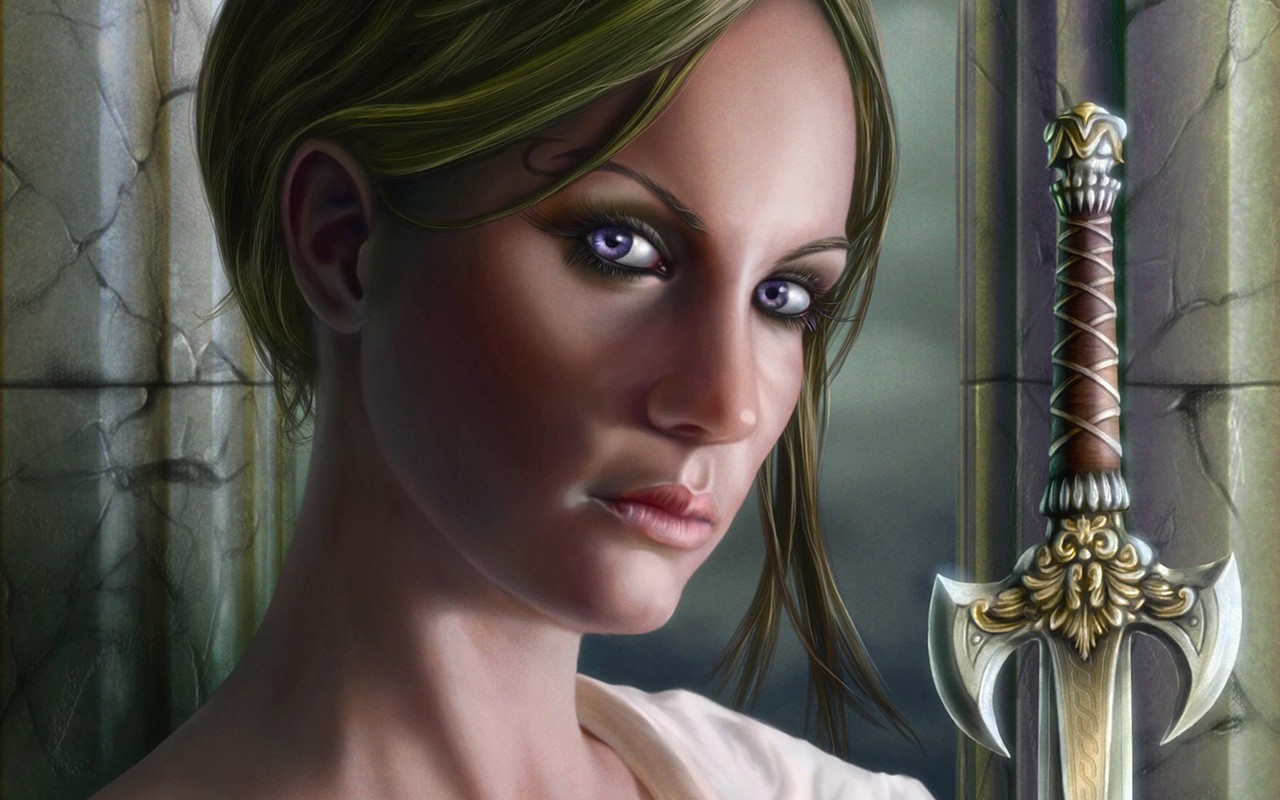 CG ilustrace ženy wallpaper fantasy #21 - 1280x800