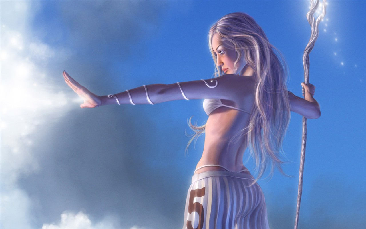 CG Illustration Fantasy Wallpaper Frauen #22 - 1280x800