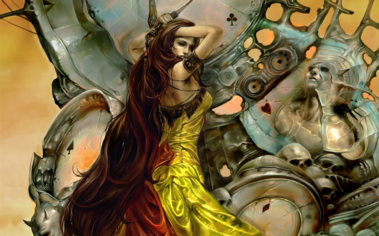 CG ilustrace ženy wallpaper fantasy #24 - 1280x800