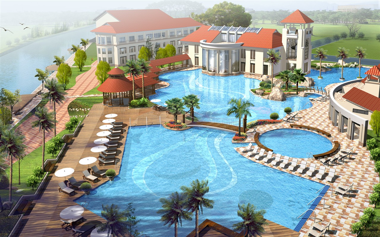 Effect of HD landscape architecture wallpapers #4 - 1280x800