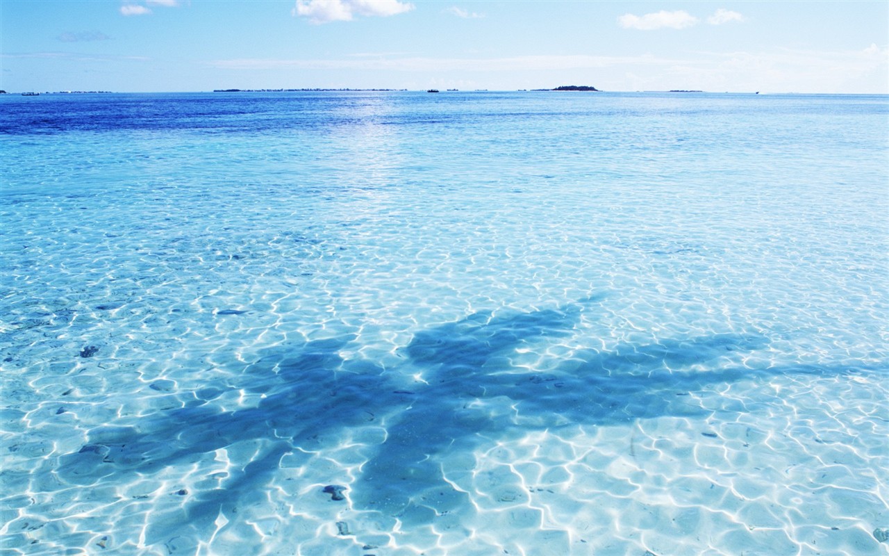 Malediven Wasser und blauer Himmel #19 - 1280x800