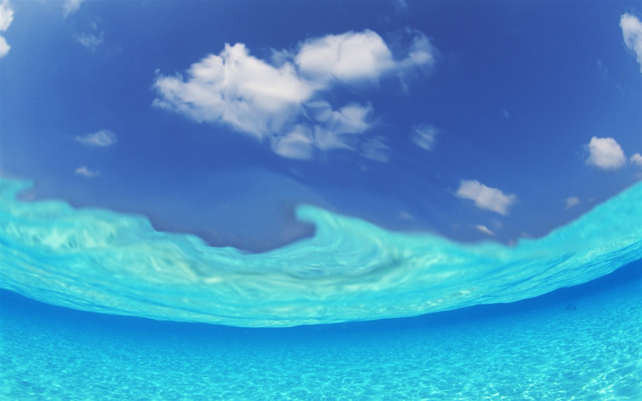 Maledivy vody a modrou oblohu #25 - 1280x800