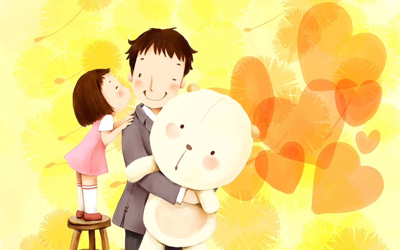 Father's Day theme of South Korean illustrator wallpaper #3 - 1280x800