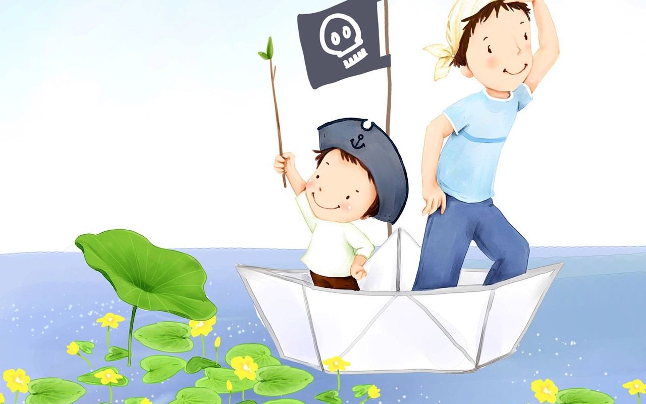 Father's Day theme of South Korean illustrator wallpaper #7 - 1280x800