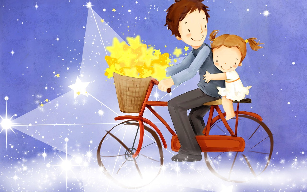 Father's Day theme of South Korean illustrator wallpaper #9 - 1280x800