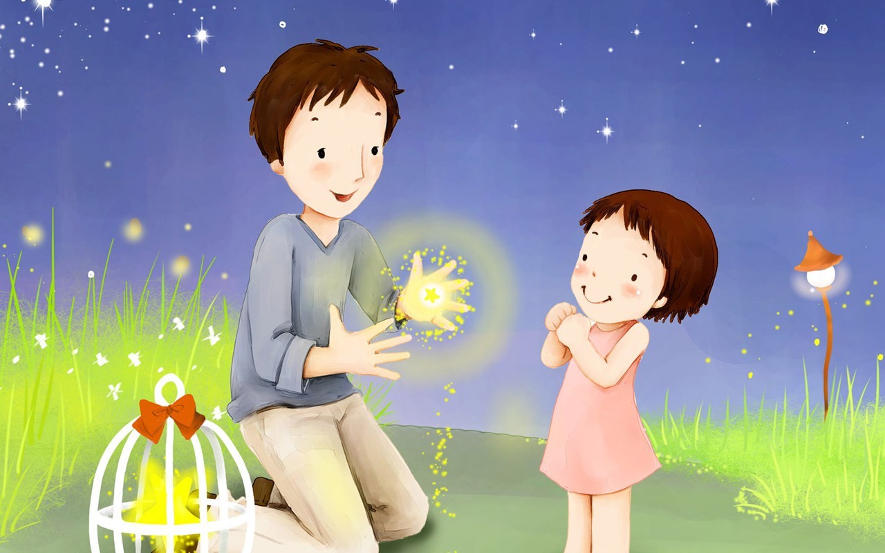 Father's Day theme of South Korean illustrator wallpaper #12 - 1280x800