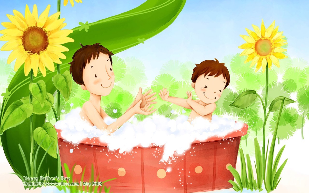 Father's Day theme of South Korean illustrator wallpaper #14 - 1280x800