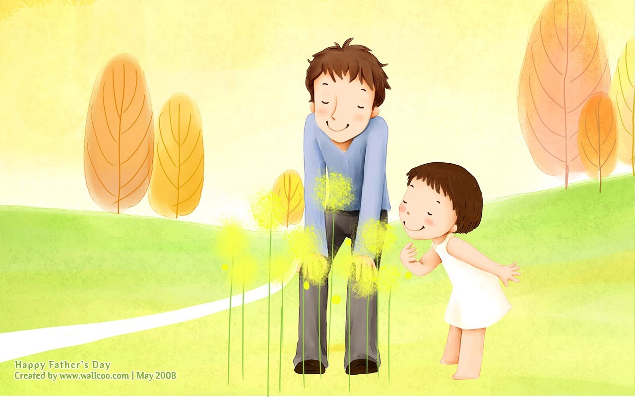 Father's Day theme of South Korean illustrator wallpaper #15 - 1280x800