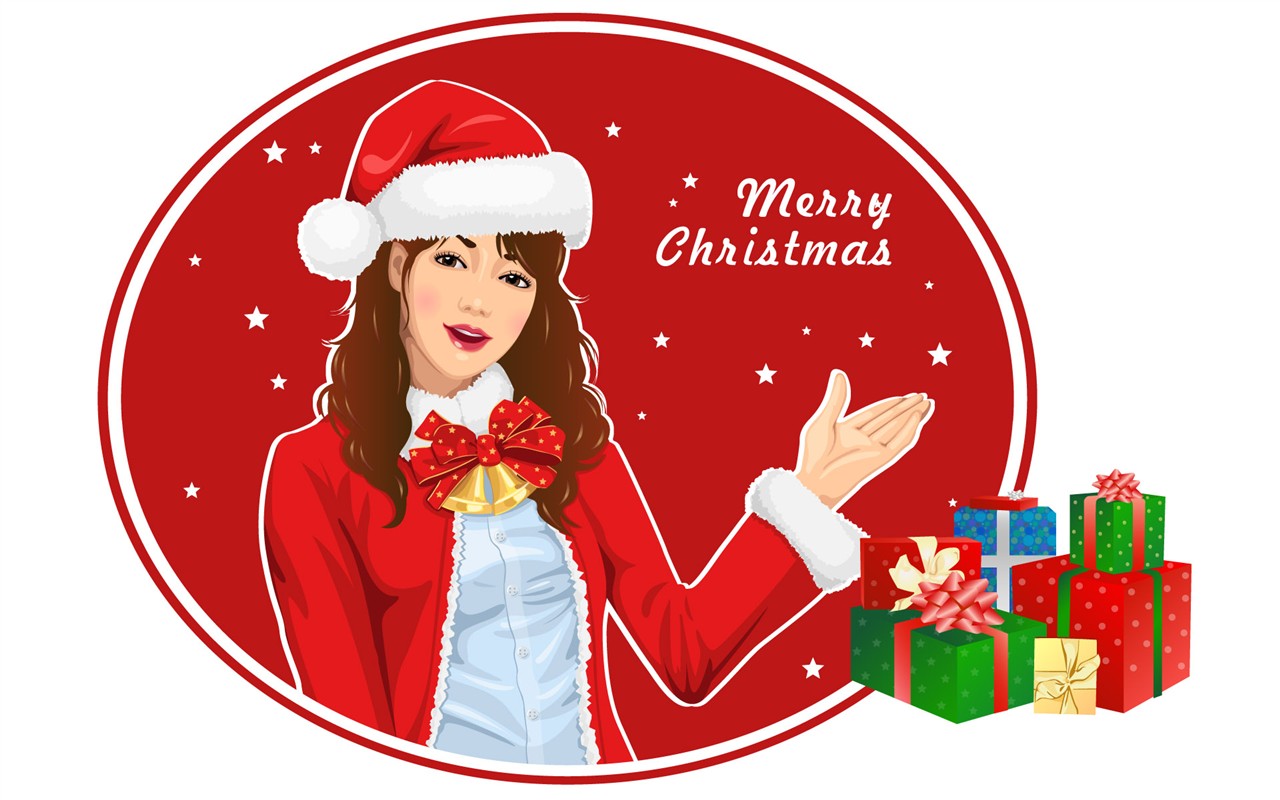 聖誕MM插畫壁紙 #4 - 1280x800
