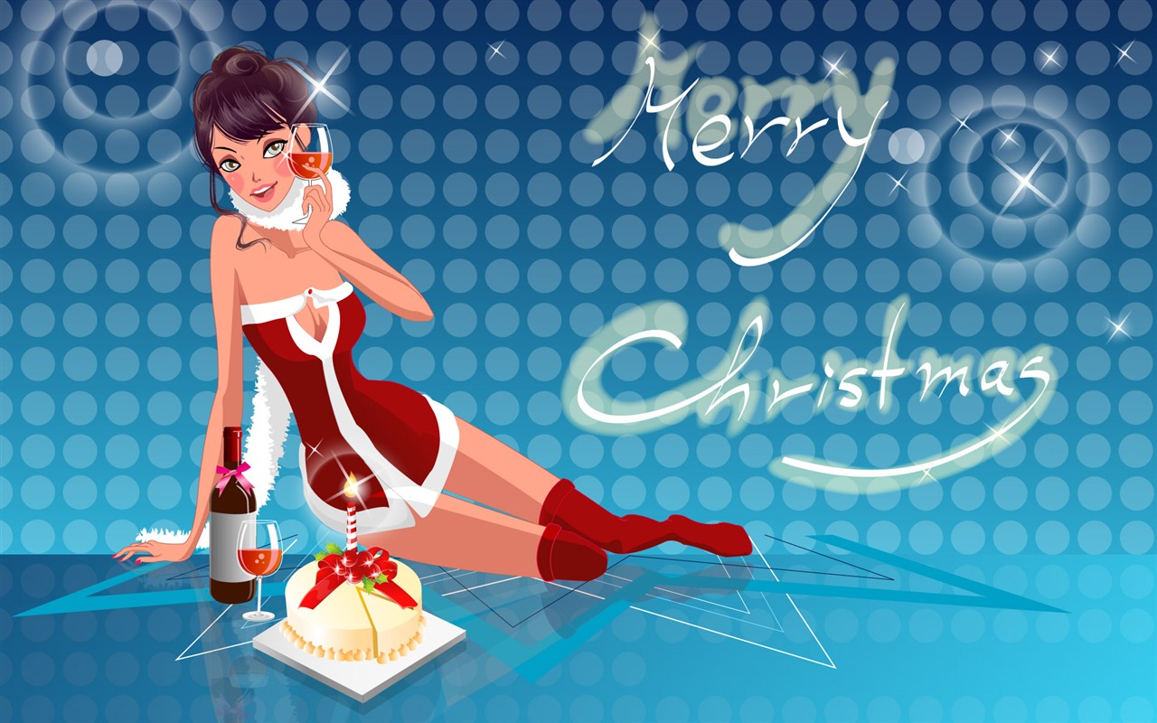 Christmas Wallpaper illustration MM #10 - 1280x800