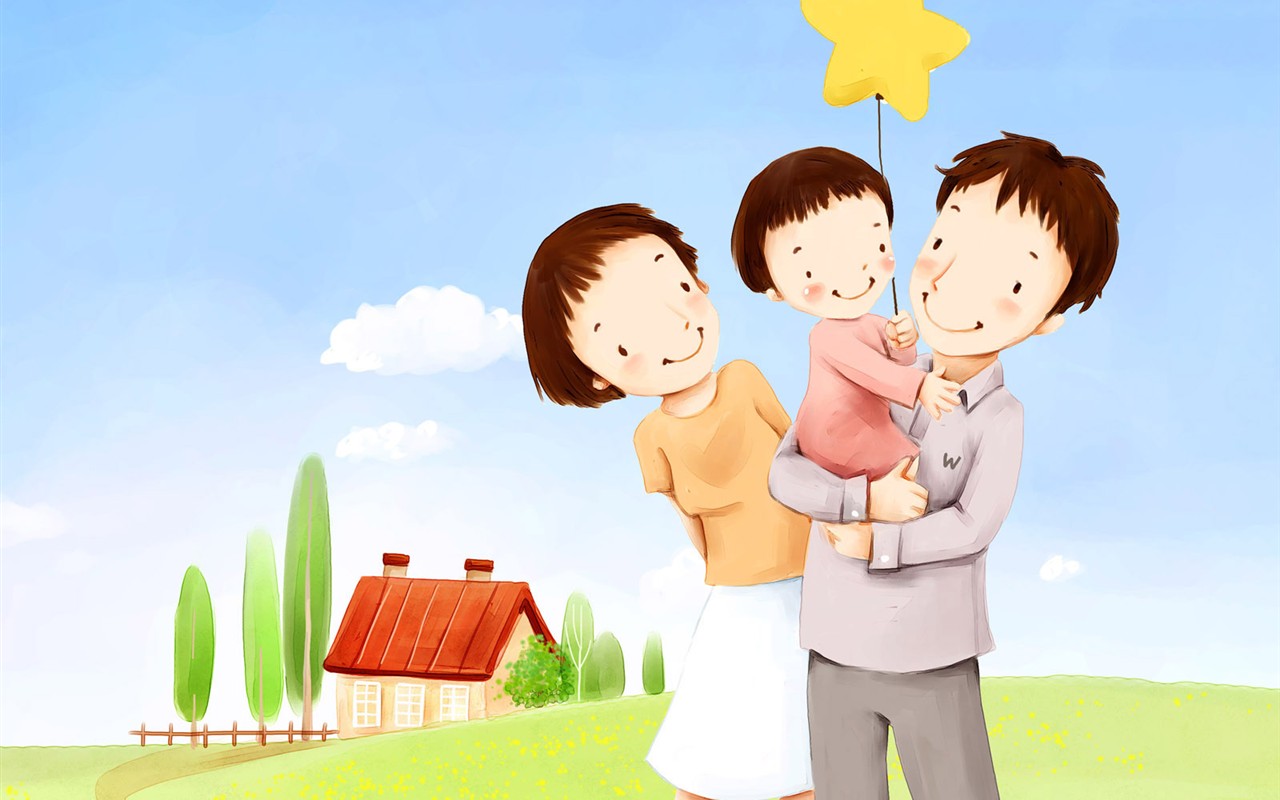 Mother's Day theme of South Korean illustrator wallpaper #2 - 1280x800
