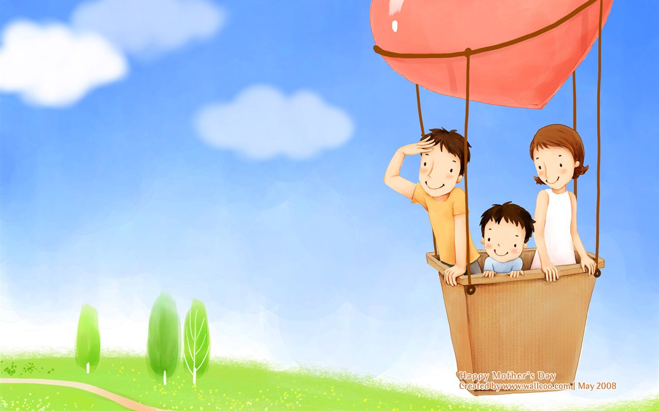 Mother's Day theme of South Korean illustrator wallpaper #3 - 1280x800