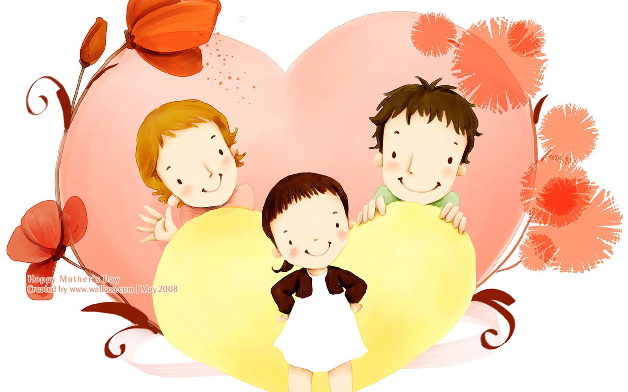 Mother's Day Thema des südkoreanischen Illustrator Tapete #4 - 1280x800
