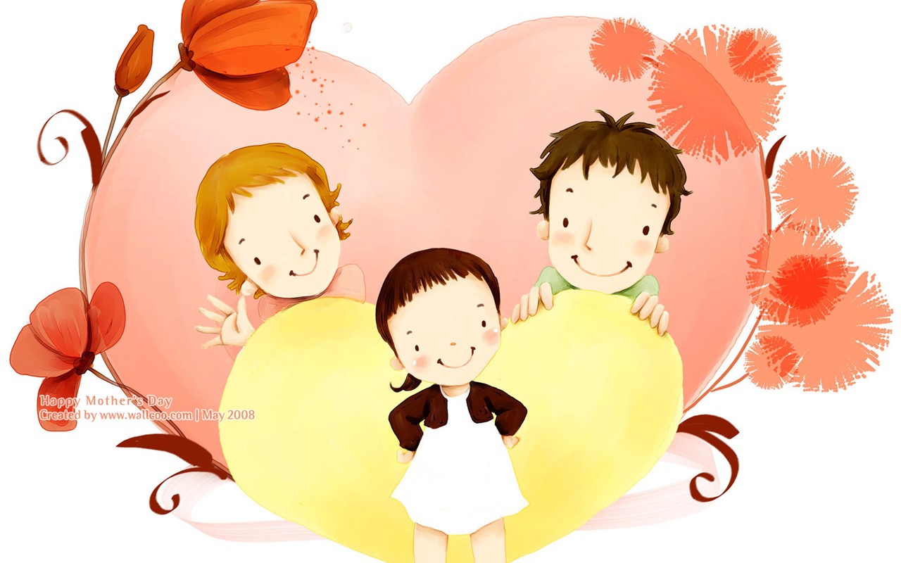 Mother's Day theme of South Korean illustrator wallpaper #4 - 1280x800