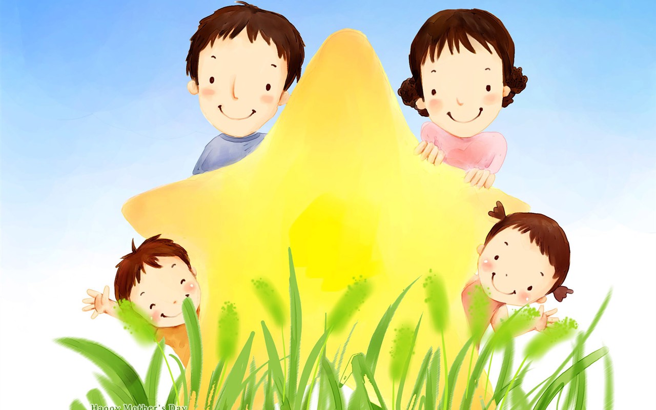 Mother's Day theme of South Korean illustrator wallpaper #5 - 1280x800