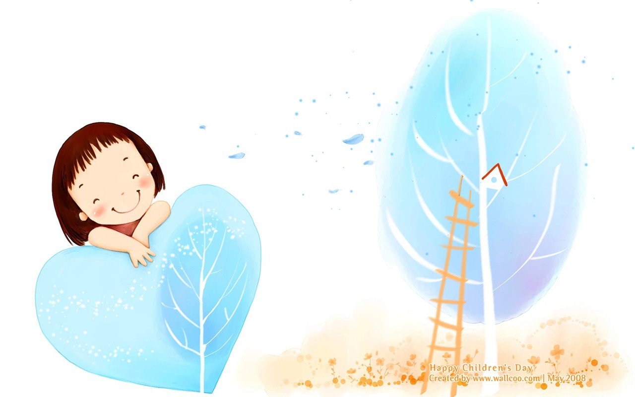 Lovely Children's Day wallpaper illustrator #5 - 1280x800