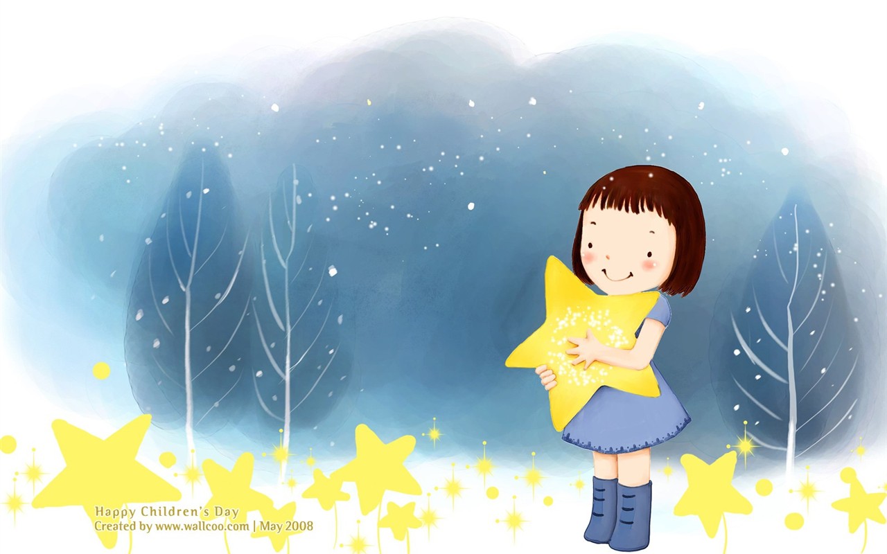 Lovely Children's Day wallpaper illustrator #7 - 1280x800