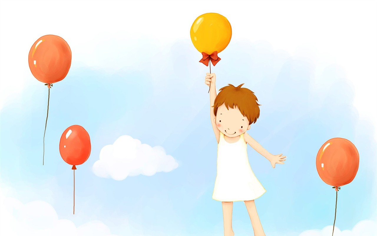 Lovely Children's Day wallpaper illustrator #8 - 1280x800