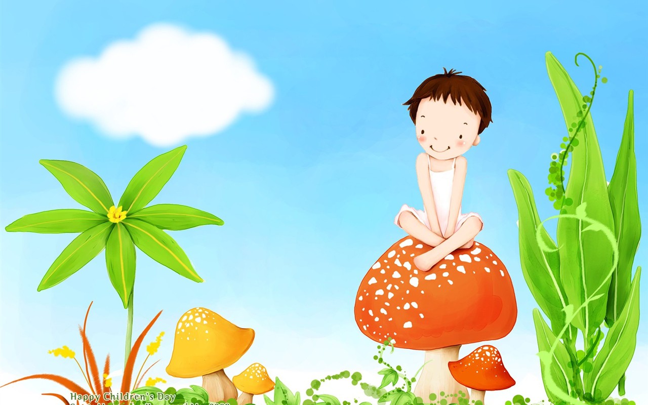 Lovely Children's Day wallpaper illustrator #9 - 1280x800