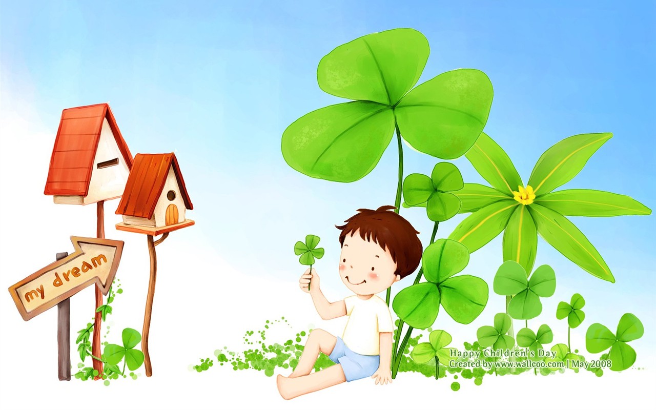 Lovely Children's Day wallpaper illustrator #10 - 1280x800