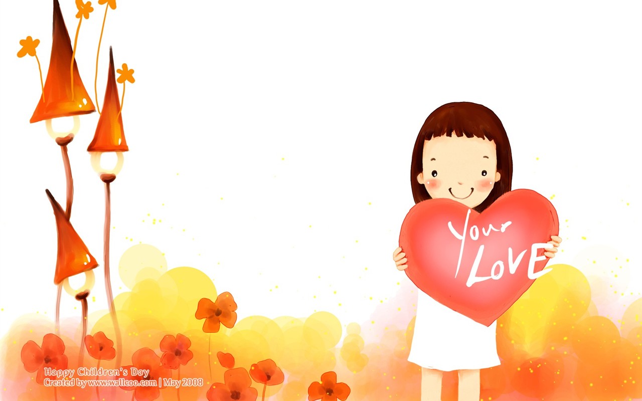 Lovely Children's Day wallpaper illustrator #11 - 1280x800