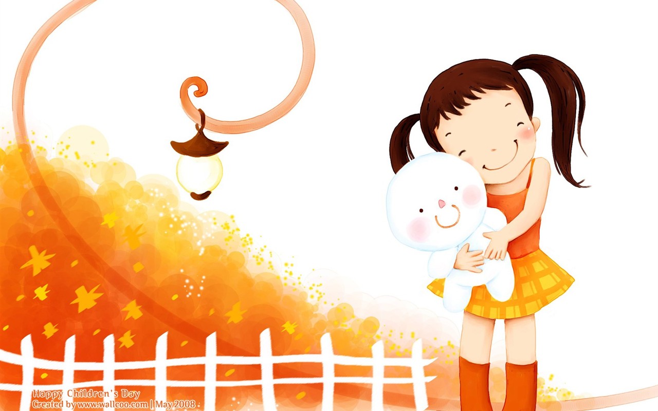 Lovely Children's Day wallpaper illustrator #15 - 1280x800