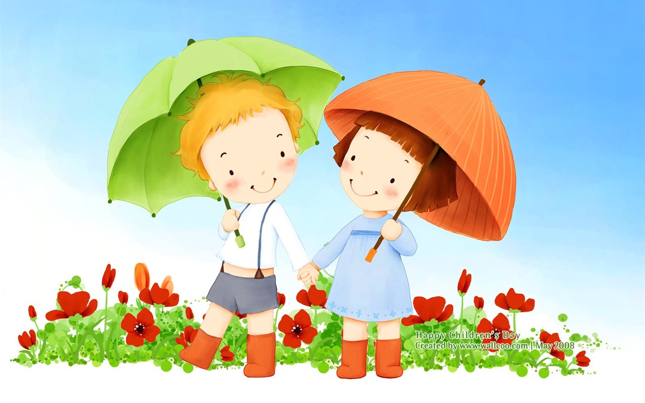 Lovely Children's Day wallpaper illustrator #17 - 1280x800